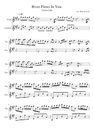 Piano (2), violin, flute, oboe, trumpet and 5 more. River Flows In You 2 Violins Sheet Music For Violin String Duet Musescore Com