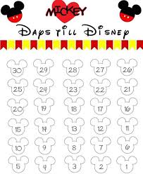 Disney Countdown Calendar 30 Day Disney Countdown Calendar Vinyl Mickey Mouse Decals In 2020 Disney Countdown Calendar Disney Countdown Disney World Countdown