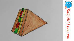Maybe you would like to learn more about one of these? Food Drawings How To Draw A Colorful Veggie Cheese Sandwich Easily In Oil Pastel Step By Step Youtube