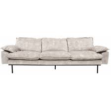 Shop new, used and vintage furniture on aptdeco, the best online marketplace for used furniture. Hkliving Retro Sofa 4 Sitzer Vintage Samt Creme Weiss Nunido
