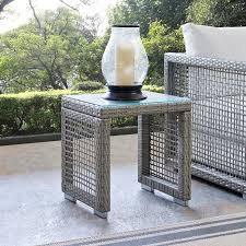 Home > wicker furniture > wicker tables > wicker end tables > santorini rattan end table santorini rattan end table. Aura Outdoor Patio Wicker Rattan Side Table Contemporary Modern Furniture Modway