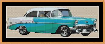 Maybe you would like to learn more about one of these? Bel Air 56 Classic Car Cross Stitch Pattern Modern Counted Cross Stitch Chart Cross Stitch Patterns Stitch Patterns Cross Stitch