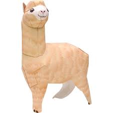 Alpaca Animals Paper Craft Animals Paper Craft Pet Series Mammals Cute Easy Zoo Stock Farm Grassy Plain Healing Cute Alpaca Paper Crafts Alpaca Stuffed Animal