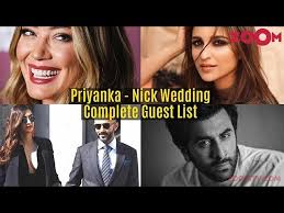 Bollywood star priyanka chopra and us singer nick jonas have married in a hindu ceremony, a day after exchanging vows according to christian tradition. Priyanka Chopra Nick Jonas Wedding Complete Guest List Youtube