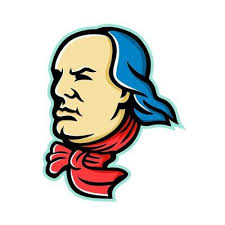 benjamin franklin head side mascot retro 2971675 Vector Art at Vecteezy
