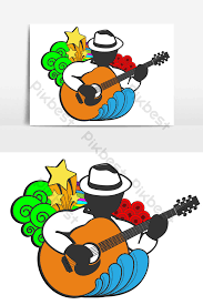 Colorful Vintage Guitar Player Sticker Png Images Ai Free Download Pikbest .guitar player silhouette png is a free transparent png image carefully selected by pngkey.com. colorful vintage guitar player sticker