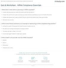 Updated info · good info · great results · latest today Quiz Worksheet Hipaa Compliance Essentials Study Com