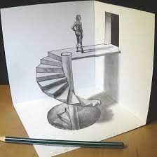 Collection of 3d pencil drawing images. Spiral Stairs By Sandor Vamos From Hungary Http Webneel Com Daily 12 Spiral Stairs 3d Drawing Sandor Vamos Siz 3d Pencil Drawings Pencil Drawings 3d Drawings