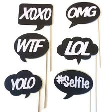 Birthday Photo Booth Props Words Photo Booth Props Fun And Funky Word Bubbles 6 Piece Photo Booth Props Photo Booth Props Word Bubble Halloween Photo Booth