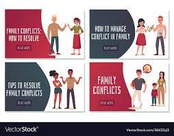 Tips How To Resolve And Manage Family Conflicts Vector Image