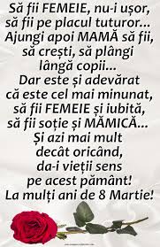 E ziua mamei mele de ziua ta, mămica dragă mama. Felicitari De 8 Martie La MulÈ›i Ani Femeie È™i MamÄƒ Poezie De 8 Martie Mesajeurarifelicitari Com