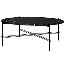ts round coffee table large black marble black solide