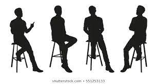 People Silhouette Sitting Bar Stool Google Search Silhouette Human Silhouette Bar Stools