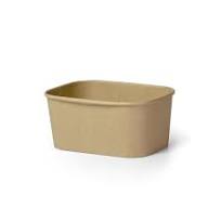 1000ml Brown Kraft Rectangular Salad Bowl (1 x 300)