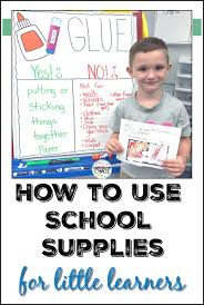 Teaching Little Learners About How To Use School Supplies A Must Do For All Teachers School Supplies All About Me Preschool Kindergarten Procedures