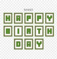 Collection by mandy's party printables. Free Minecraft Party Printables From Printabelle Minecraft Happy Birthday Banner Printable Free Png Image With Transparent Background Toppng