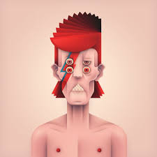 Classic Music Covers In Character Design Interpretations By Kamil Bialogrzywy Naive Illustration Bowie Art Illustration
