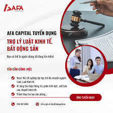 AFA CAPITAL_TUYỂN DỤNG Trợ Lý Luật Kinh Tế , Bất Động Sản] - AFA Research &  Education - Tổ chức nghiên cứu và đào tạo