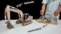 How to make remote control hydraulic excavator. from grey cardboard paper |  By: The R