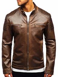 Men S Brown Moto Cafe Racer Slim Fit Vintage Biker Leather Jacket Outerwear Leather Jacket Men Style Leather Jacket Cafe Racer Leather Jacket