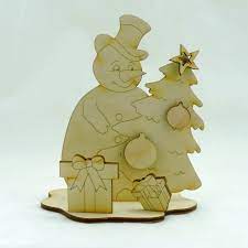 Im herbst und winter herrschen meist kalte temperaturen. Schneemann Mit Tanne Bastelset Aus Holz Fur Weihnachten Basteln Mit Kinder Weihnachtsdeko