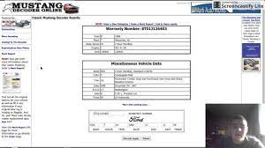How To Decode A Classic Mustang Data Plate 1965 1973 Youtube