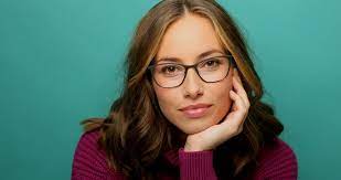 Glasses give a smart and attractive look. Beautiful Young Brunette Woman Wearing Stock Footage Video 100 Royalty Free 31227502 Shutterstock