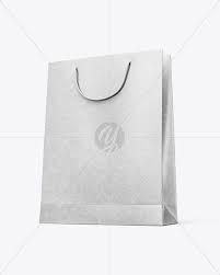 Kraft Paper Shopping Bag Mockup Half Side View Hero Shot In Bag Sack Mockups On Yellow Images Object Mockups Bag Mockup Paper Shopping Bag Psd Template Free