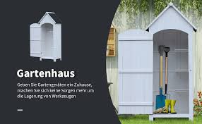 Aufbau anleitung und dokumentation des gartenhaus bausatz karibu trundholm von lidl oder amazon. Outsunny Holz Gartenschrank Geratehaus Gartenhaus Gerateschuppen Gerateschrank Holzhutte Giebeldach Bitumenpappe Weiss 77 5 X 54 2 X 179 5 Cm Amazon De Garten
