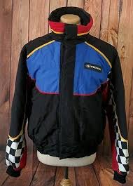 Vintage Polaris Winter Wear Indy Xlt Hein Gericke Leather Jacket Size M Reg Ebay Checkered Coat Vintage Men Jackets