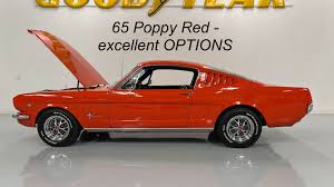 Image result for Poppy Red 1965 Mustang
