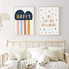 You are my sunshine bedroom. Happy Colour You Are My Sunshine Nursery Wall Art Pictures Canvas Painting Baby Bedroom Decoration Poster Decorations For Home Painting Calligraphy Aliexpress