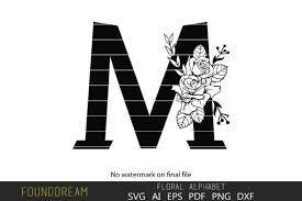 Make sure the spelling is correct. Floral Alphabet M Letter Graphic By Foundream Creative Fabrica In 2020 Lettering Sparkler Photography Floral