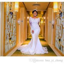Discount Modest Vintage Lace 2019 Wedding Dresses Jewel With Short Sleeves Appliues Beaded Beaded Lace Wedding Dress Bridal Gowns Mermaid Cheap Bridal Dresses