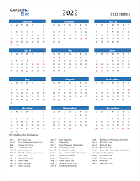 This page contains a national calendar of all 2021 public holidays. 2022 Philippines Calendar With Holidays