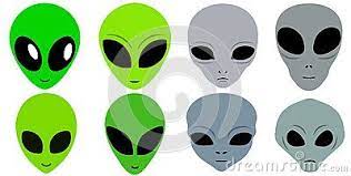 Clean Stylized Flat Vector Image Set Of Several Different Alien Heads On An Isolated White Background Alien Drawings Alien Painting Alien Face