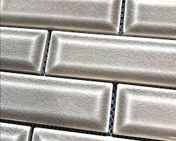 Tile, vinyl, hardwood, laminate, carpet, outdoor, mosaic, subway Dove Gray 2x6 Beveled Crackle Finished Mesh Mosaic