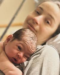 Love of my life @valentinacean moments after bringing another old white man  into the world. Welcome to privilege, Elliott George. 👴🏻