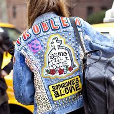 Maybe you would like to learn more about one of these? Denim Diy Inspiration Diy Denim Jacket Diy Jacket Punk Jackets