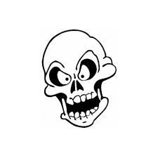 Fond décran tete de mort dessin couleur. Sticker Tete De Mort Mural Etiquette Autocollant