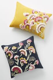 Olga Prinku Embroidered Odette Pillow Sticken Stricken Garn