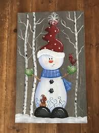 Christmas Wood Sign Snowman Decorations Holiday Decor Etsy Christmas Signs Wood Xmas Crafts Christmas Crafts Diy