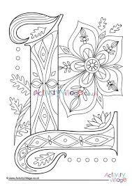 We know how much visitors to activity village enjoy free printables, so we update this section often! Illuminated Letter L Colouring Page Illuminated Letters Coloring Letters Letter A Coloring Pages
