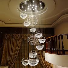 Luxury Solar System Spiral Raindrop Chandelier For Foyer Sofary