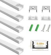 LightingWill 5-Pack 3.3ft/1M 9x17mm Silver U-Shape Internal Width 12mm LED  Aluminum Channel System with Cover, End Caps and Mounting Clips Aluminum  Profile for LED Strip Light Installations-U02S5 - - Amazon.com