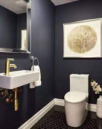 31 Inspiring Black Powder Room Design Ideas With Modern Style Bathroom Design Small Small Toilet Room Powder Room Small