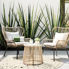 Latigo 3pc All Weather Wicker Outdoor Patio Chat Set Tan Threshold Patio Decor Outdoor Patio Decor Bistro Patio Set