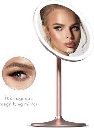 Fancii LED Lighted Makeup Mirror with 3 Light Settings, Rechargeable Vanity  Mirror with 1x/ 10x Magnifications