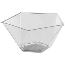 Clear Pentagon Miniature 20 Count Chocolate Cups Dessert Cups Parfait Cups