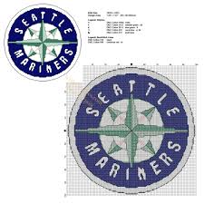 Seattle Mariners Mlb Team Logo Free Cross Stitch Pattern Free Cross Stitch Patterns Free Cross Stitch Cross Stitch Cross Stitch Patterns Free